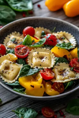 Bunte Ravioli-Gemüse-Pfanne