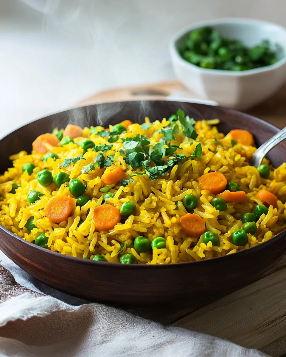 Curryreis mit Erbsen und M&ouml;hren