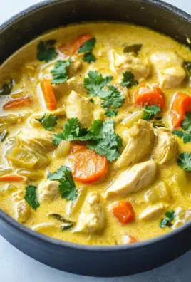 Currysuppe mit Hähnchen