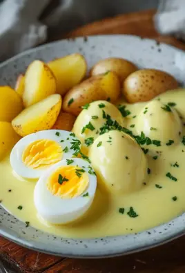 Eier in Senfsoße