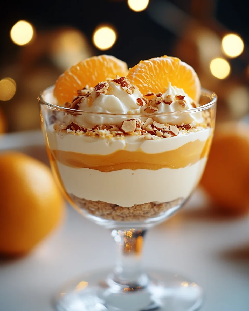 Eierlik&ouml;r-Mousse mit Spekulatius-Creme und Mandarinen