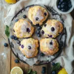 Fruchtige Blaubeer-Scones mit Zitronenguss