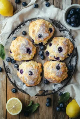 Fruchtige Blaubeer-Scones mit Zitronenguss