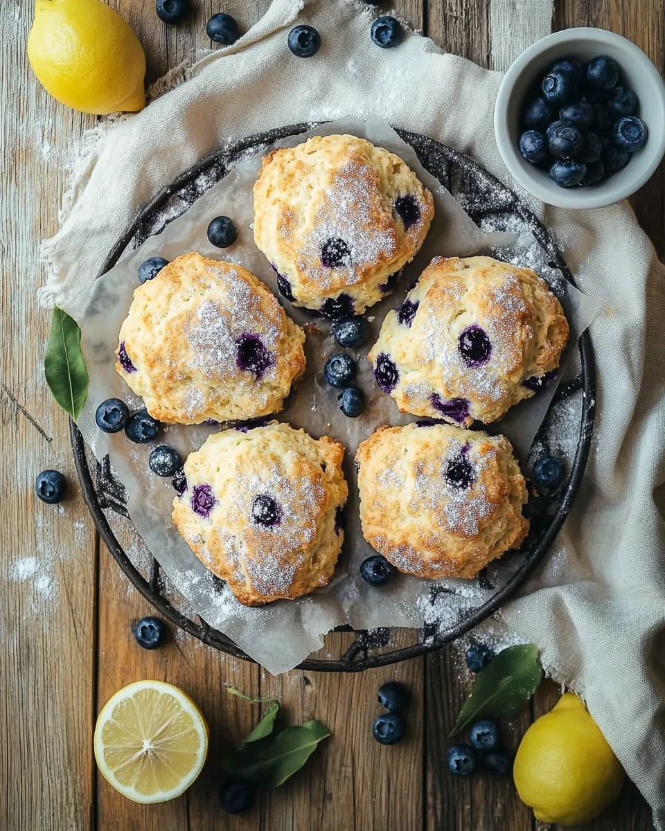 Fruchtige Blaubeer-Scones mit Zitronenguss
