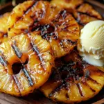 Gegrillte Ananas mit Honig & Zimt