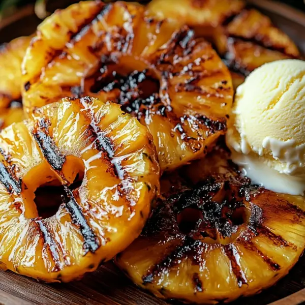 Gegrillte Ananas mit Honig & Zimt