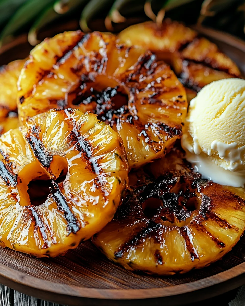 Gegrillte Ananas mit Honig & Zimt