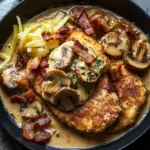 Geschmorte Schnitzelpfanne in k&ouml;stlicher J&auml;gersauce Rezept