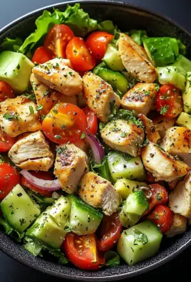 Gesunder Avocado Hähnchen Salat