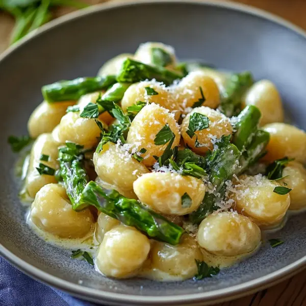 Gnocchi mit grünem Spargel