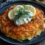 Gro&szlig;er R&ouml;sti mit Frischk&auml;se und Lachs