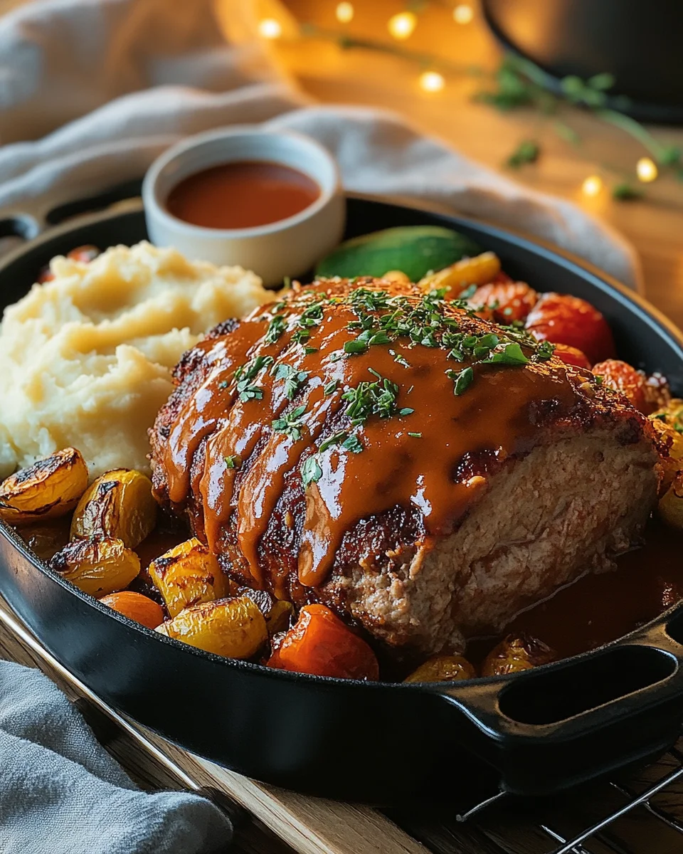 Hackbraten aus dem Backofen