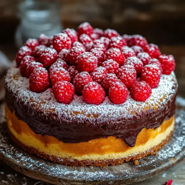 Himbeerkuchen mit Schokopudding