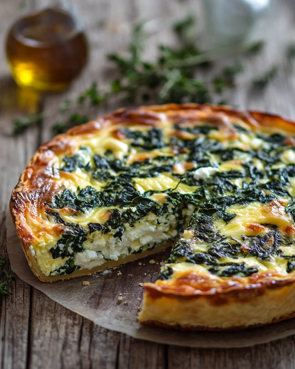 Hüttenkäse und Spinat Krustenlose Quiche 22 Hüttenkäse