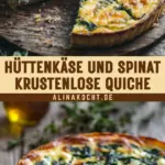 Hüttenkäse und Spinat Krustenlose Quiche 21 Pinterest Hidden Image