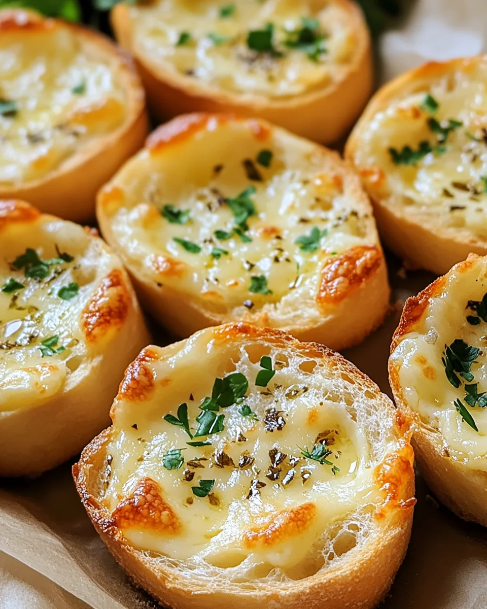 Käse Knoblauch Brot Häppchen
