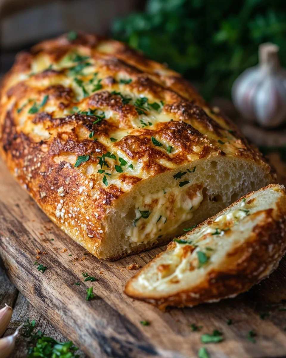 Käse-Knoblauchbrot zum Aufbacken