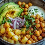 Kartoffel-Kichererbsen-Bowl