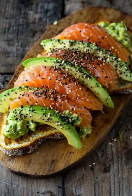 Lachs Avocado Laugenstange mit Topping