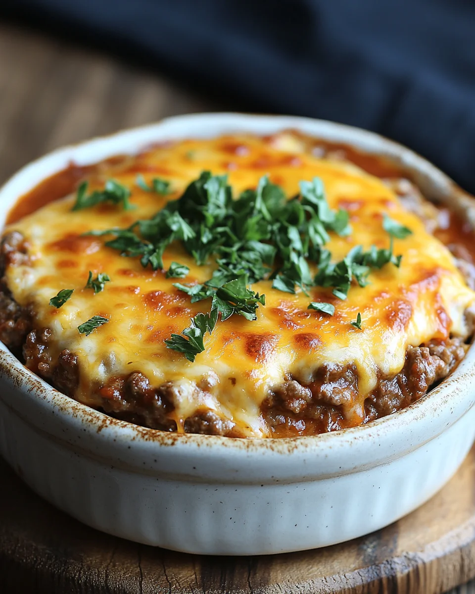 Low Carb Cheeseburger-Auflauf