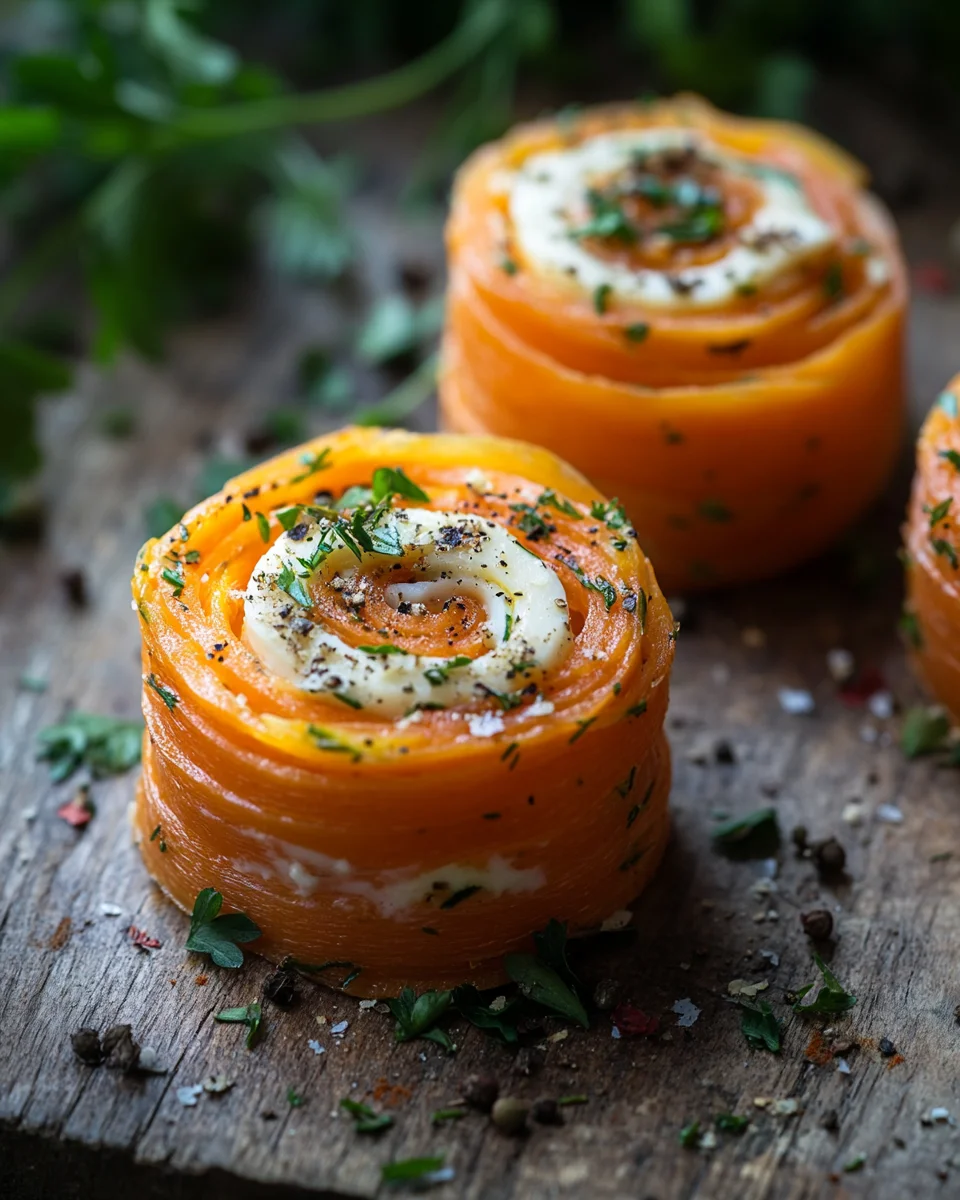 Möhrenrolle mit Frischkäse