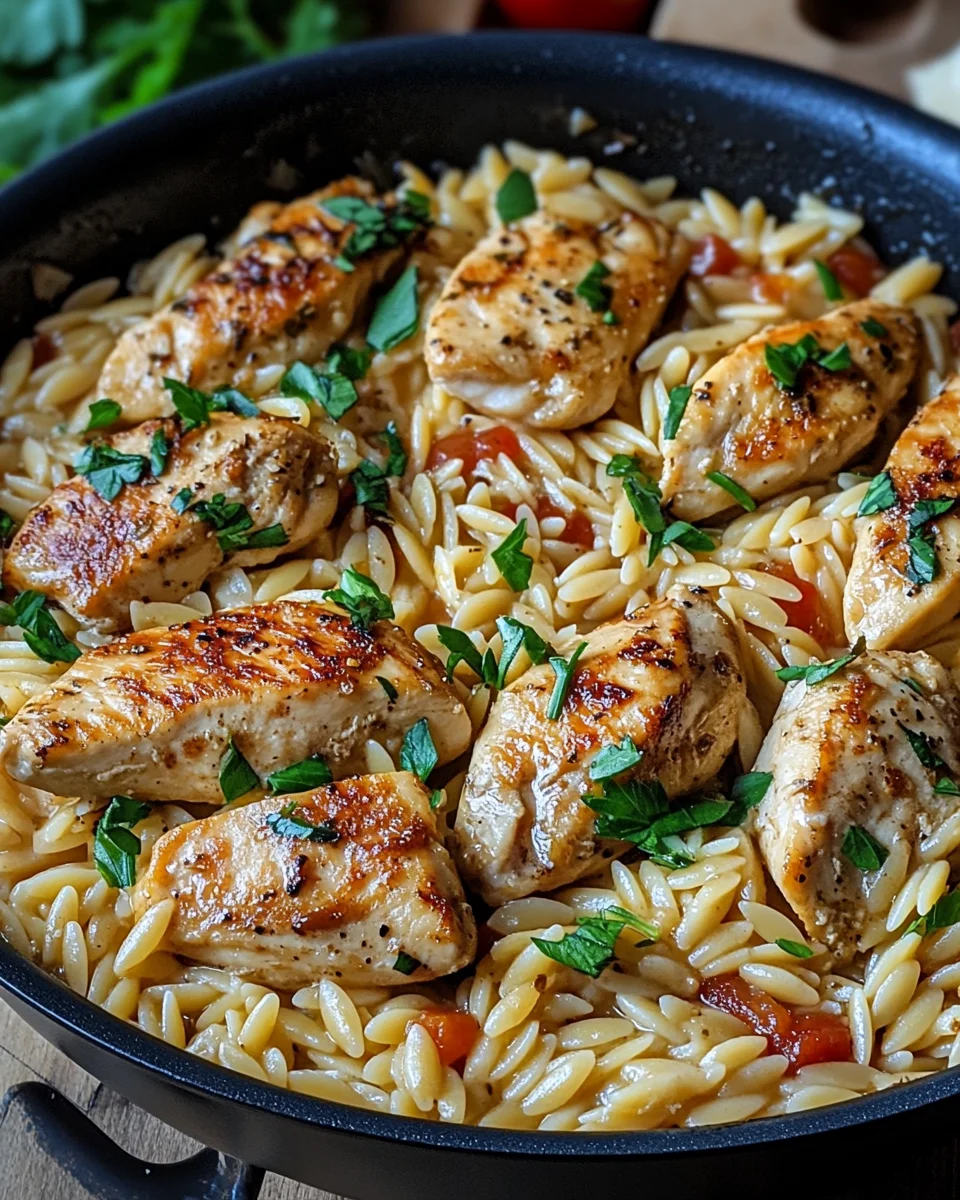One Pot Orzo Pasta mit Hähnchen 24 One