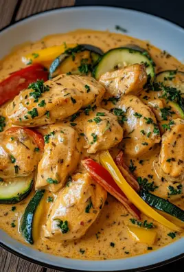 Paprika-Zucchini-Sahne-Hähnchen
