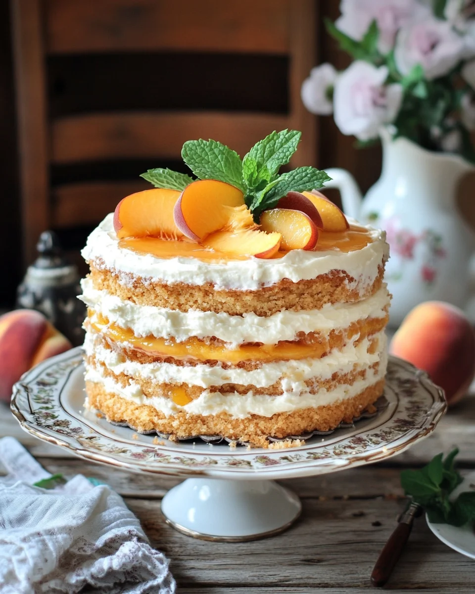 Pfirsich-Schmand-Kuchen Rezept 22 Pfirsich-Schmand-Kuchen Rezept
