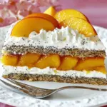 Pfirsichtorte mit Mohn