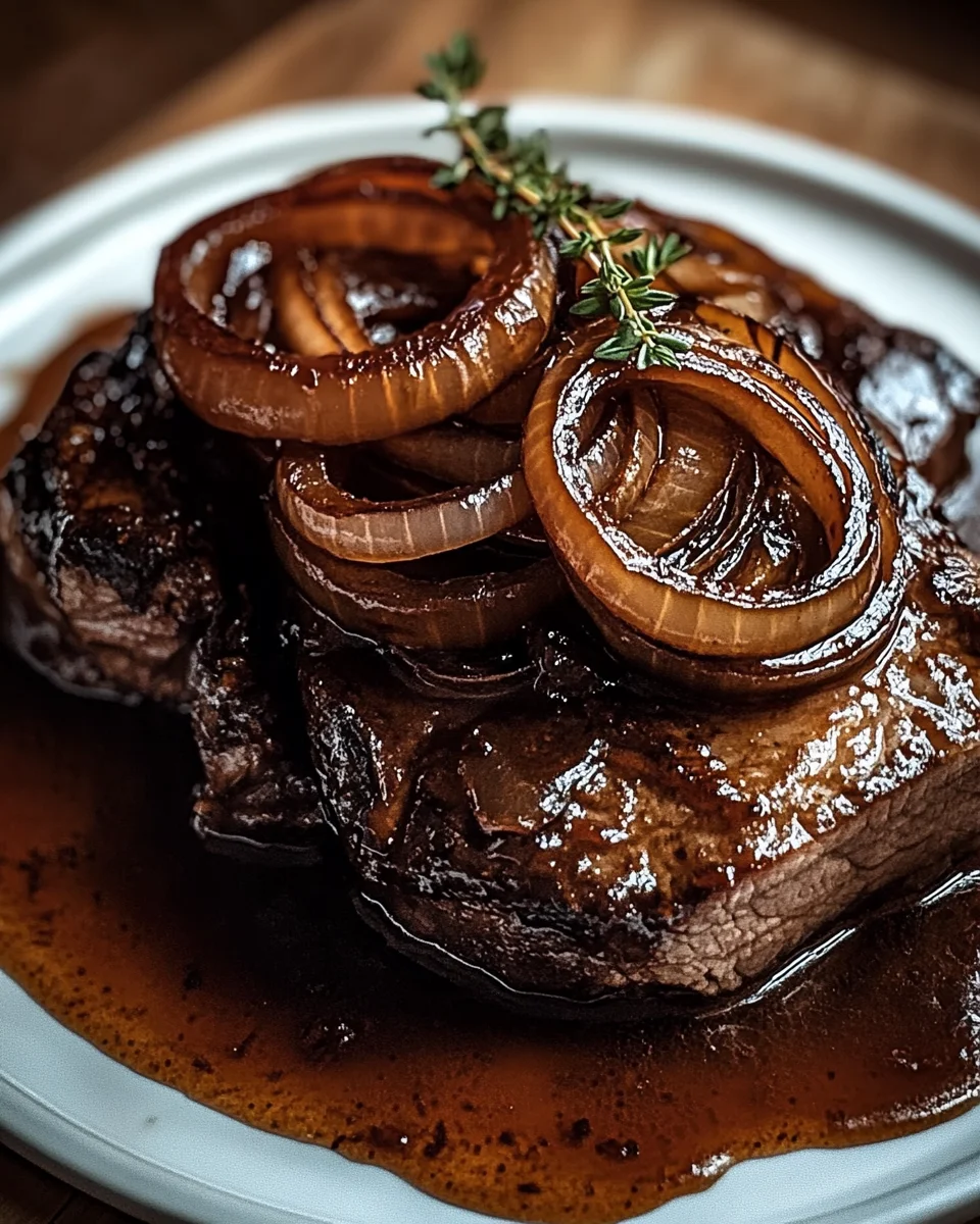 Rinderbrust in Balsamico-Zwiebelso&szlig;e