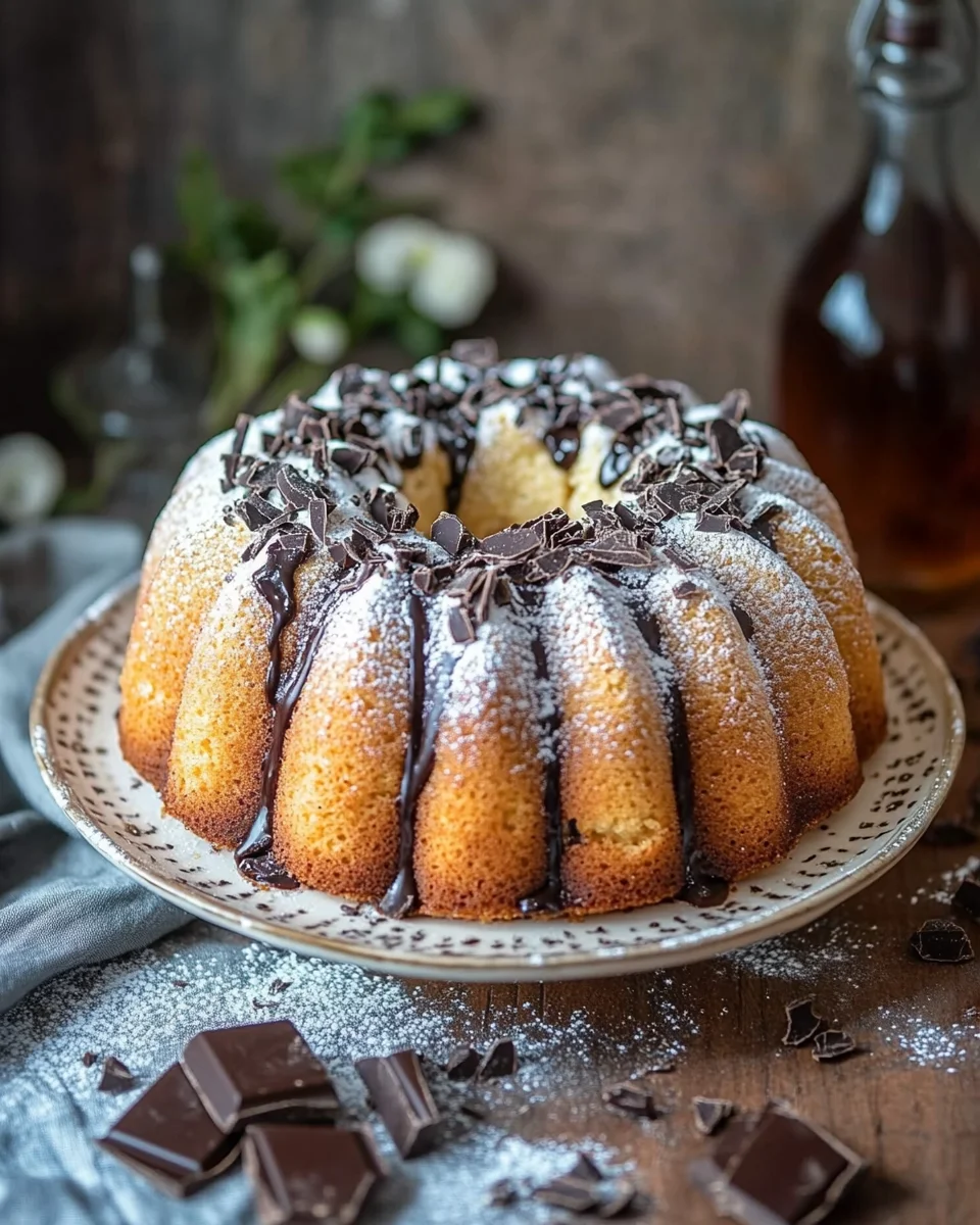 Saftiger und lockerer Eierlik&ouml;rkuchen mit Schokoraspeln
