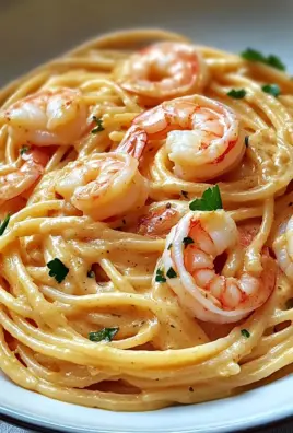 Spaghetti mit Garnelen in Frischkäsesauce 23 Spaghetti mit Garnelen in Frischkäsesauce