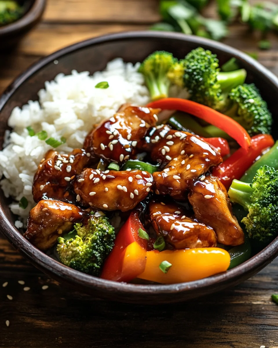 Teriyaki-H&auml;hnchen mit Gem&uuml;se