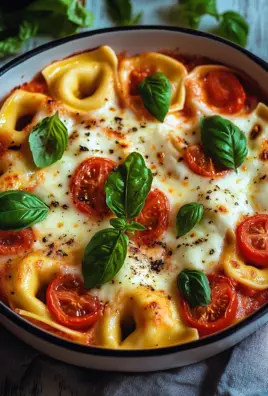 Tortelliniauflauf mit Tomate und Mozzarella