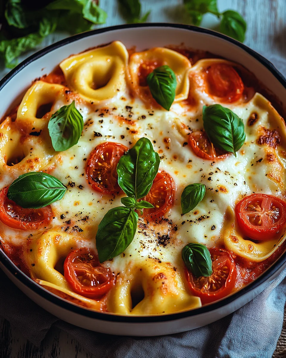 Tortelliniauflauf mit Tomate und Mozzarella
