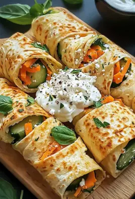 Tortilla-Rollen mit Feta