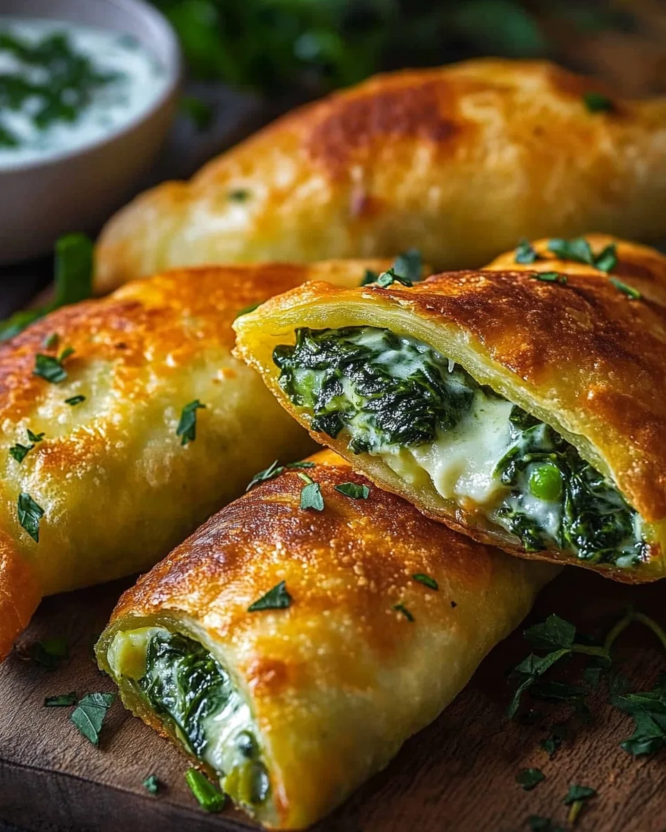 Vegane Kartoffeltaschen mit Spinat-Frischk&auml;se-F&uuml;llung