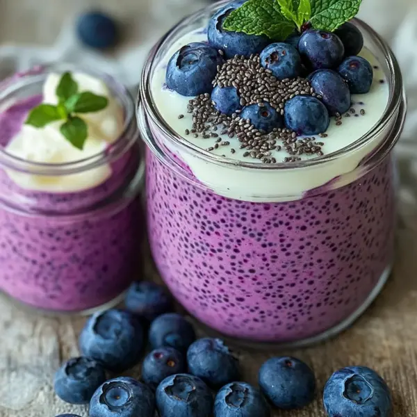 Veganer Blaubeer-Chia-Pudding
