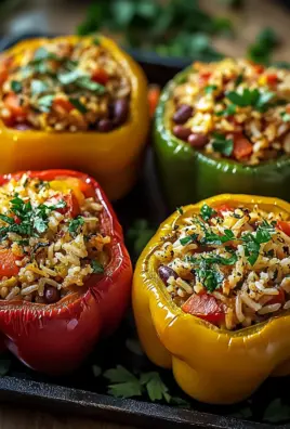 Vegetarische Gefüllte Paprika mit Reis