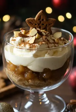 Winterliche Spekulatius-Creme mit Bratapfelkompott