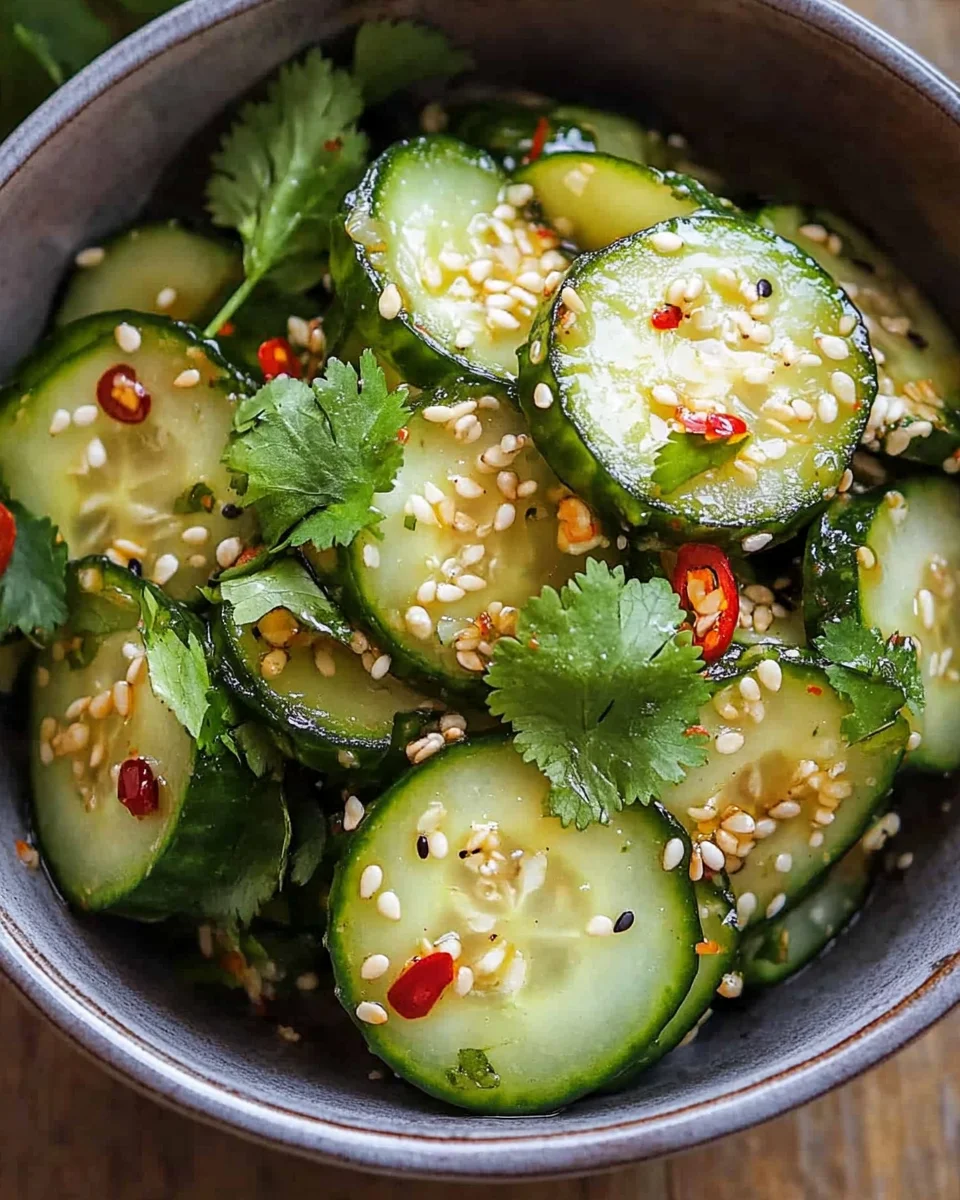 Würziger Asiatischer Gurkensalat