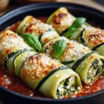 Zucchini-Cannelloni mit Ricotta-Spinat-F&uuml;llung