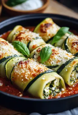 Zucchini-Cannelloni mit Ricotta-Spinat-Füllung 24 Zucchini-Cannelloni mit Ricotta-Spinat-Füllung