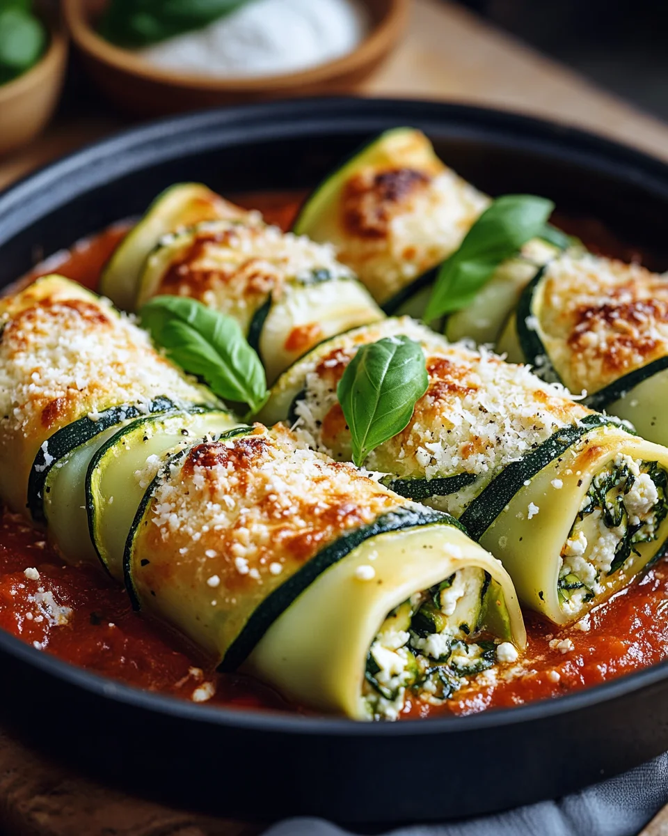 Zucchini-Cannelloni mit Ricotta-Spinat-F&uuml;llung