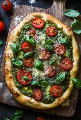 Die beste Focaccia mit Pesto und Tomaten