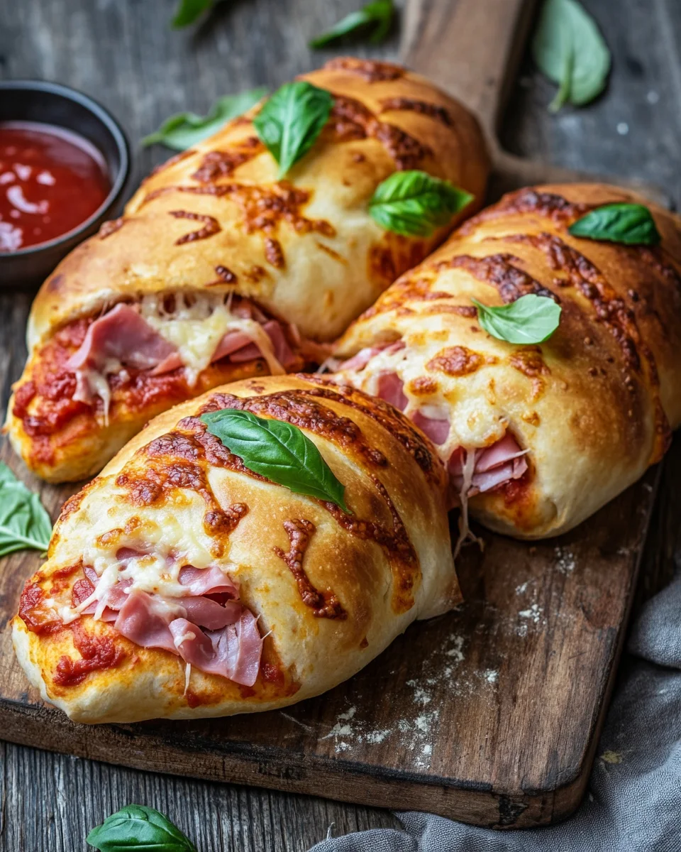 Gefüllte Pizzabrötchen selber machen 16 Gefüllte