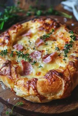 Handbrot mit Schinken und Käse