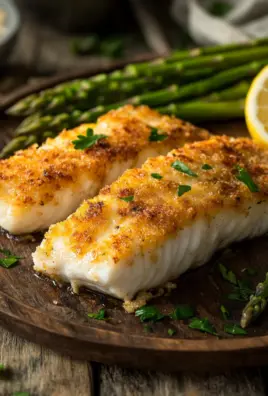 Krosse im Ofen gebackene Parmesan-Krustenlachsfilets
