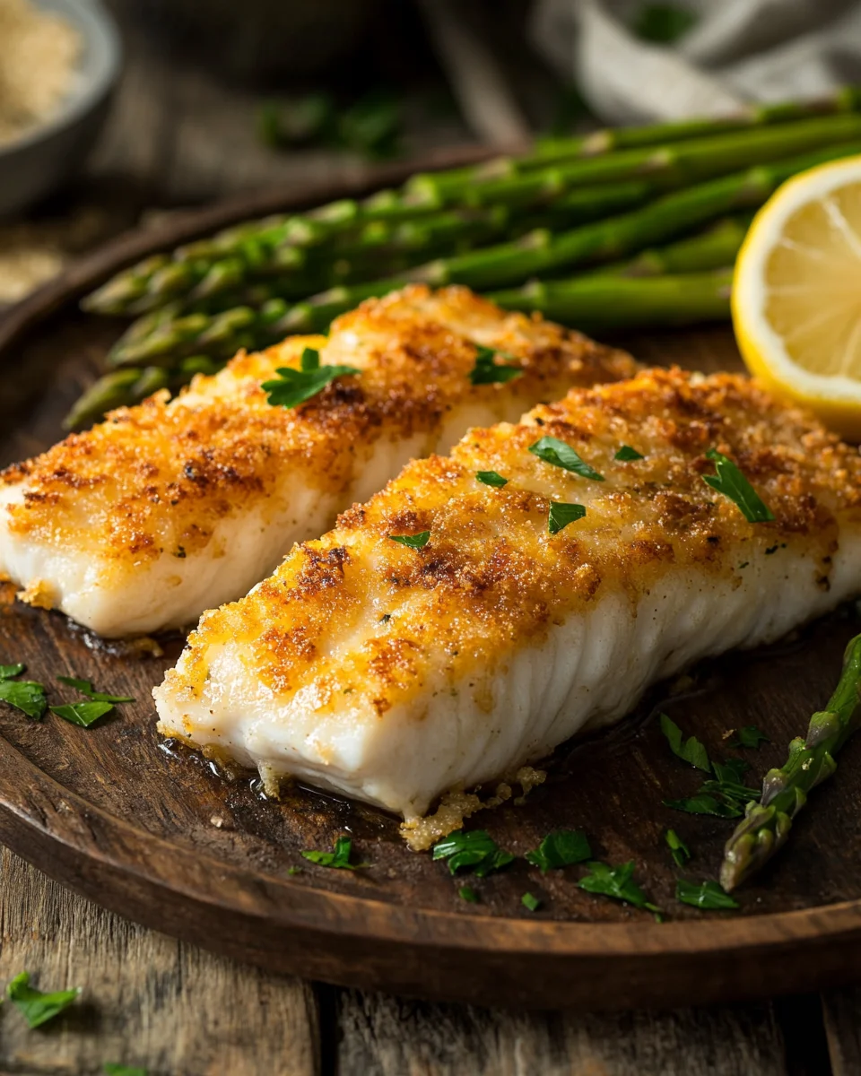 Krosse im Ofen gebackene Parmesan-Krustenlachsfilets