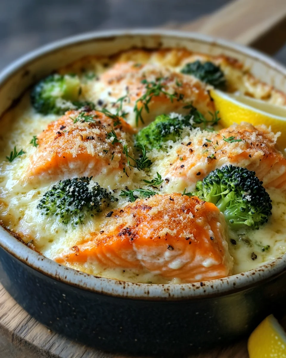 Lachs-Brokkoli-Gratin